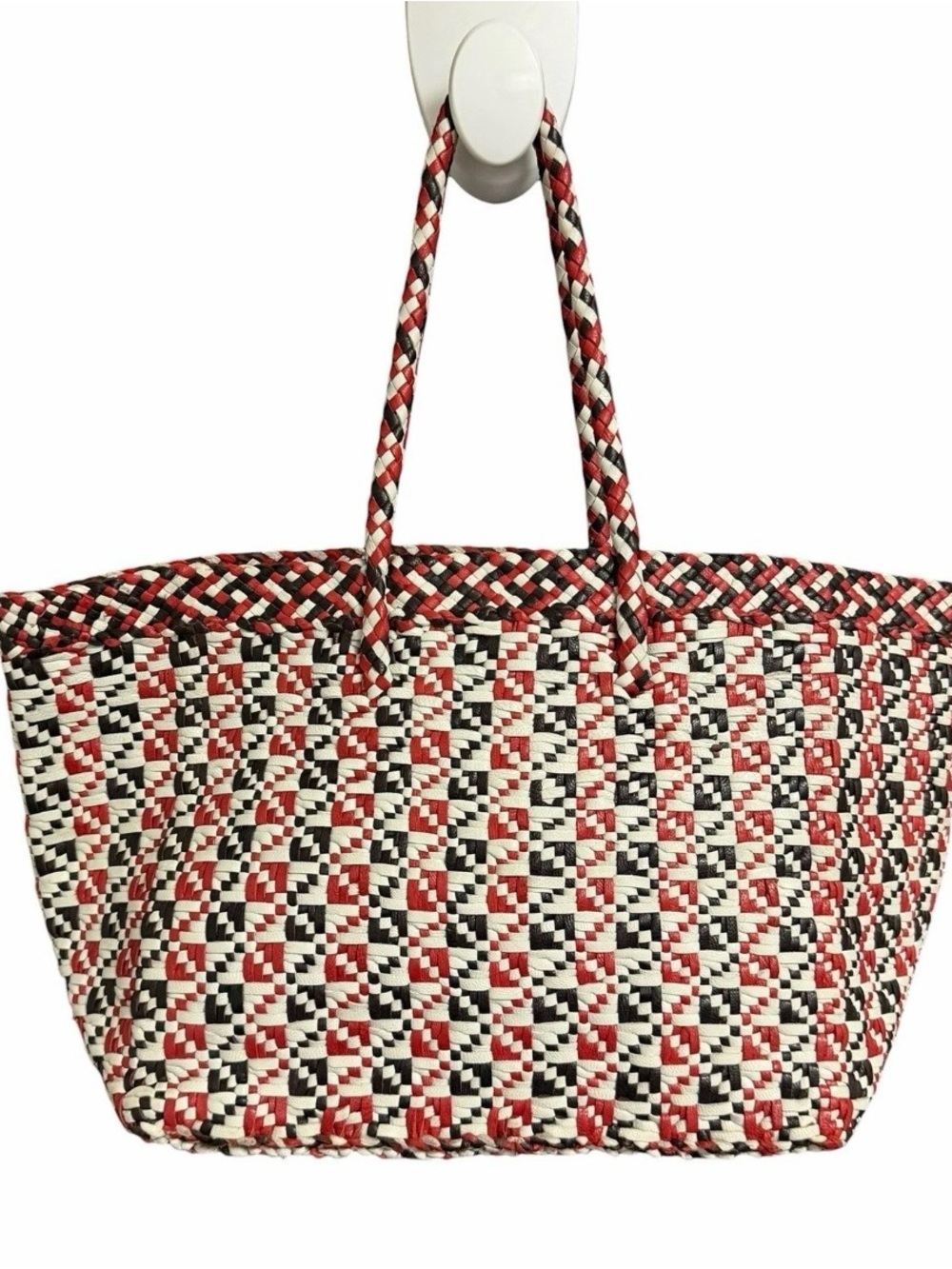 Dragon Diffusion x J. Crew Woven Leather Tote Bag